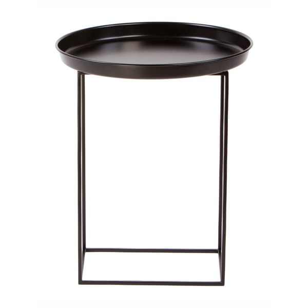 Černý kovový odkládací stolek Nørdifra Ramme, ⌀ 43 cm