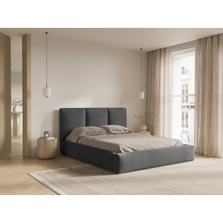 Hall polsterdatud kaheinimese voodi koos voodipõhjaga ja panipaigaga 180x200cm Brody - Mazzini Beds