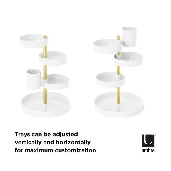 Valge plastikust vannitoa korraldaja kosmeetika jaoks Pirouette - Umbra-image-3