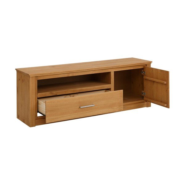 Naturaalset värvi männipuidust telerilaud 160x55 cm Celia - Støraa-image-2