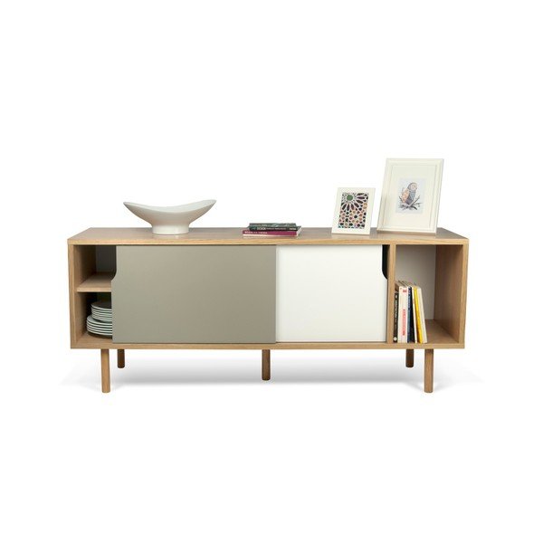 Bílošedá komoda TemaHome Dann Oak-image-2