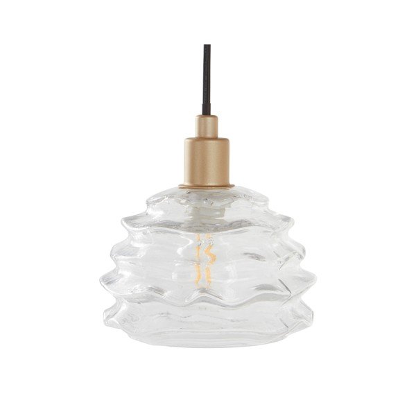 Kuldse värvi klaasist ripplamp, läbimõõduga 15 cm Fall - Jotex
