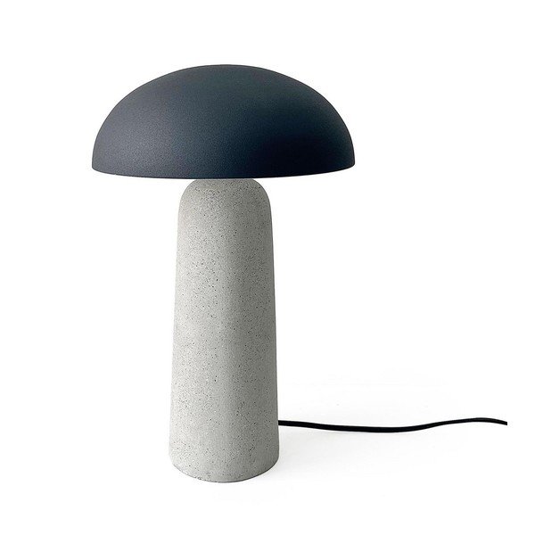 Hall betoonist laualamp metallvarjuga (kõrgus 39,5 cm) Delphine - Bizzotto