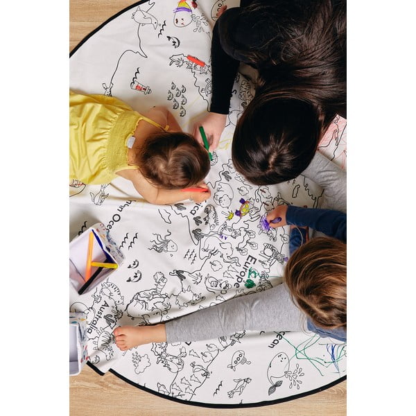 Värviline lastevaip Camping, ø 130 cm - Butter Kings-image-3
