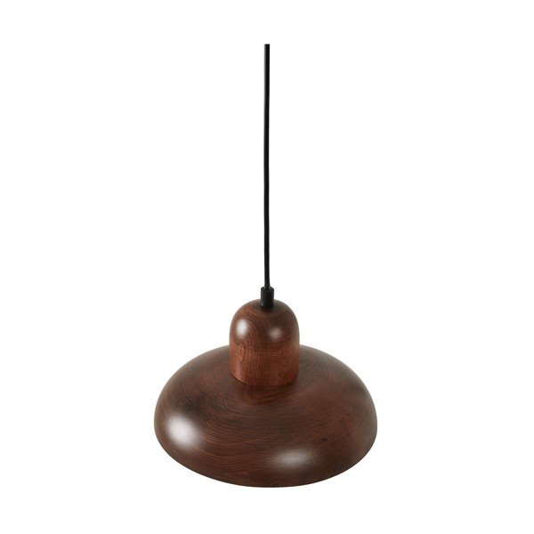 Pruun ripplamp puidust varjuga, ø 25 cm Elsa - Opviq lights-image-4