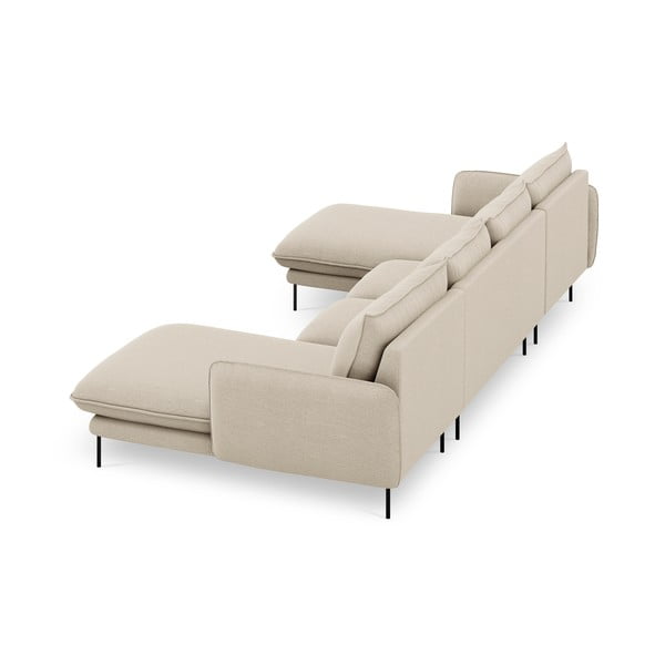 Beež U-kujuline diivan Vienna - Cosmopolitan Design-image-4