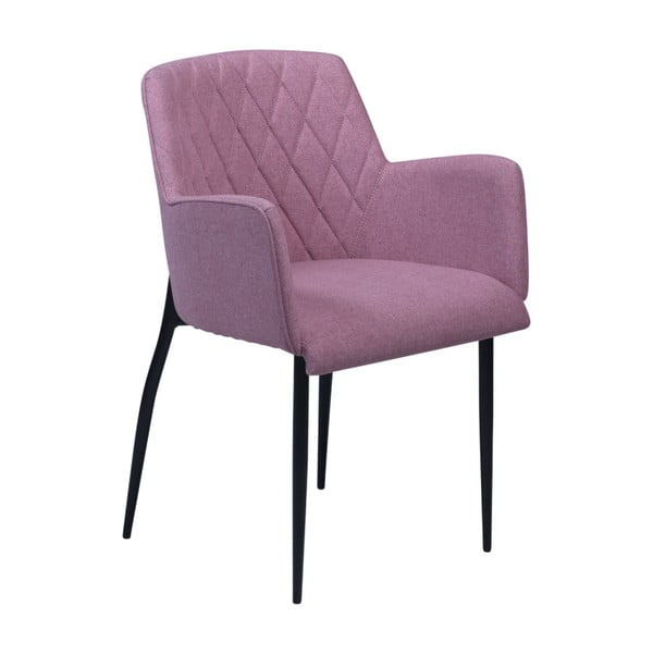 Růžová jídelní židle s područkami DAN–FORM Rombo