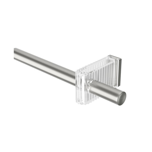 Matt hõbedane terasest pikendatav kardinapuu 107–305 cm Flute - Umbra