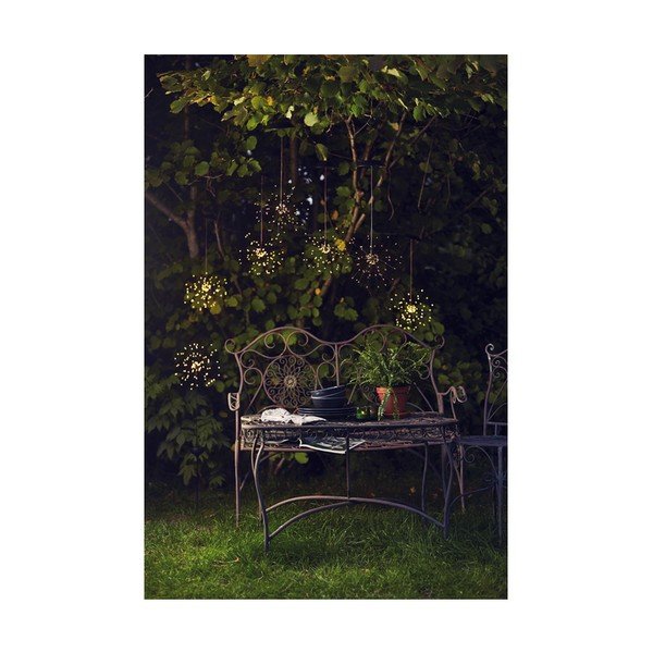 Välitingimustes kasutatav päikesepaneel LED rippvalgusti valgete LED-idega , kõrgus 50 cm Firework - Star Trading-image-4