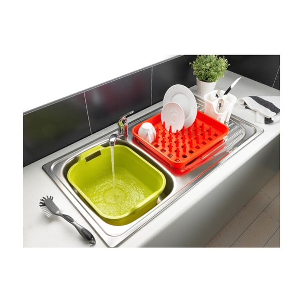 Valge plastikust söögiriistade kuivati ​​14x14 cm Signature – Addis-image-1