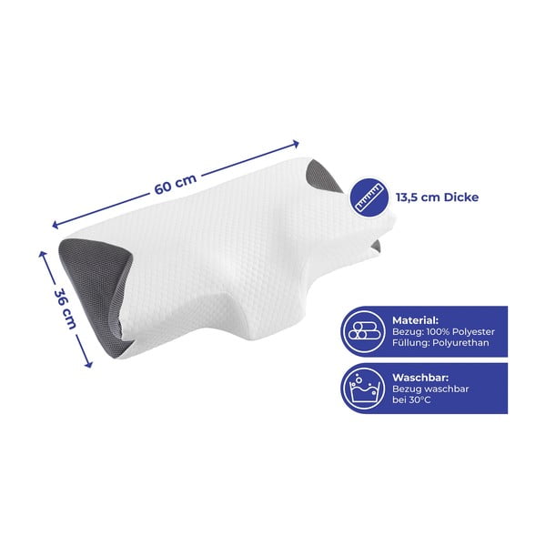 Anatoomiline padi mäluvahutäidisega 36x60 cm - Maximex-image-3