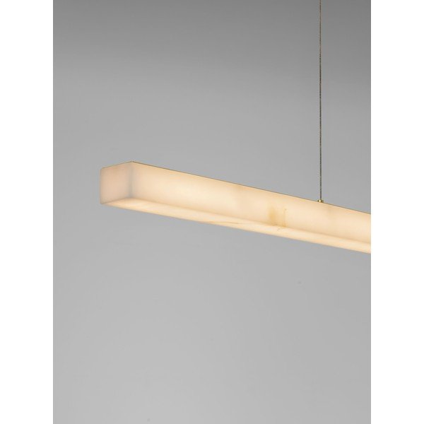 Valge/messingivärvi LED-rippvalgusti, kivist dekooriga, hämardatav Vaster - Nova Luce-image-2