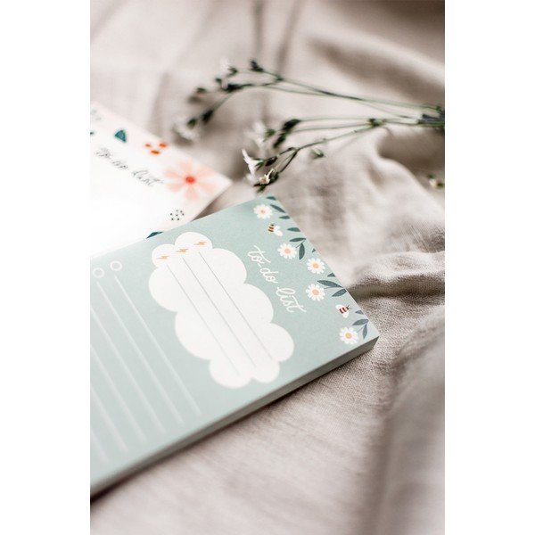 Linkovaný odtrhávací to-do list s motivem Kytičky Printintin, 70 listů-image-1