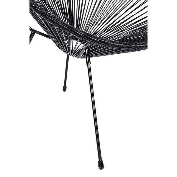 Set černých zahradních křesel Avocado a stolku Loris, ø 35 cm-image-4