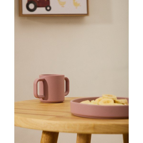 Heleroosad/türkiissinised silikoonist laste topsid 2tk komplektis Lili - Kave Home-image-3