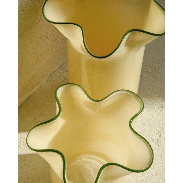 Kollane klaasist vaas (kõrgus 31 cm) Endasi - Kave Home-image-3