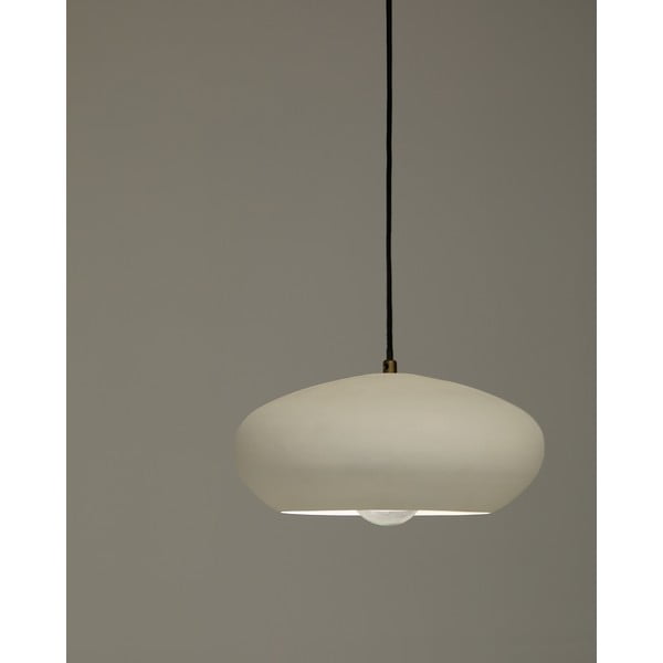 Valge rippvalgusti metallist varjuga ø 40 cm Inda - Kave Home-image-2