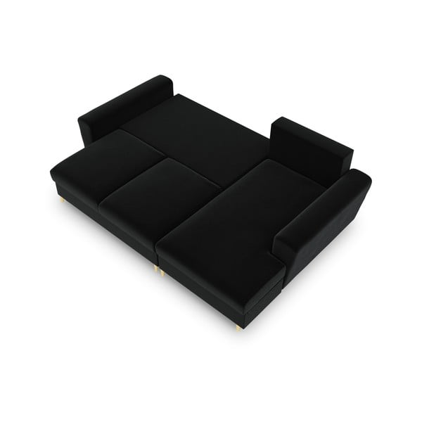 Must sametist panipaigaga nurgadiivanvoodi (parem nurk) Kyoto - Cosmopolitan Design-image-2