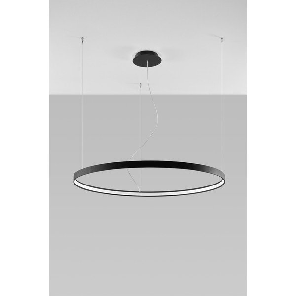 Must alumiiniumist LED-ripplamp ø 110 cm RIO - Thoro-image-3