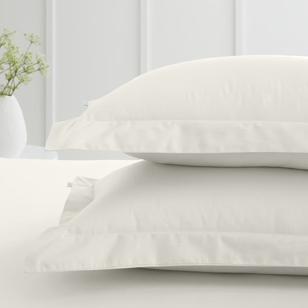 Perkal-puuvillased padjapüürid 2tk komplektis 50x75 cm Cotton Percale - Bianca-image-1