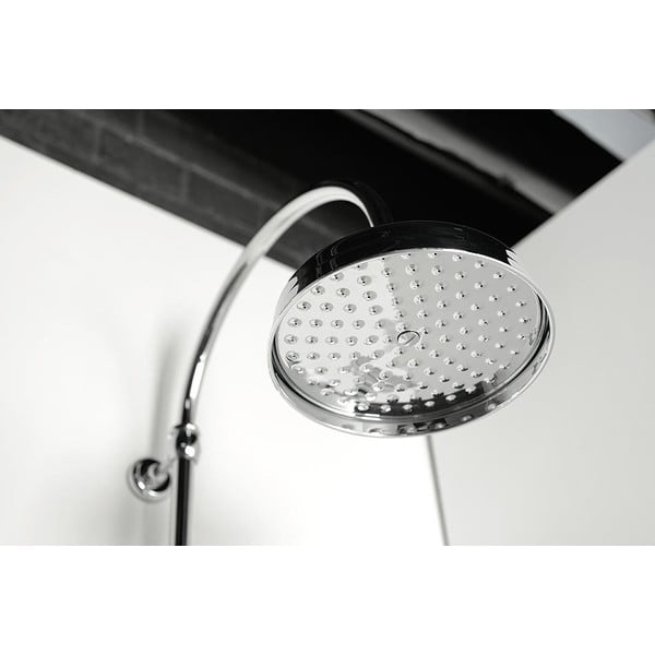 Läikiv hõbedane messingist dušikomplekt termostaatilise segistiga 142 cm Antea - Sapho-image-3