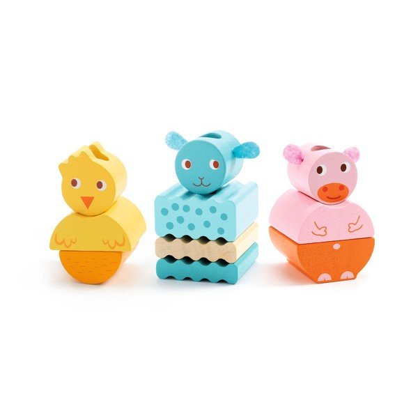 Laste puidust rong FarmTrain - Djeco-image-1