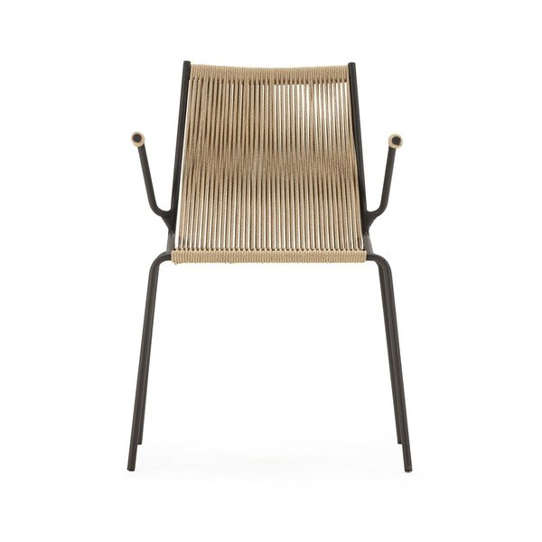 Beežid metallist söögitoolid käetugedega/virnastatavad, 2 tk komplektis Emily - Marckeric-image-4