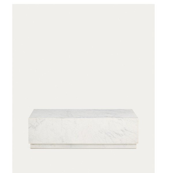 Valge marmorist kohvilaud 50x100 cm Sorein - Kave Home-image-2