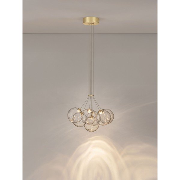 Messingivärvi klaasist hämardatav LED-rippvalgusti, läbimõõduga 42 cm Blazik - Nova Luce-image-2