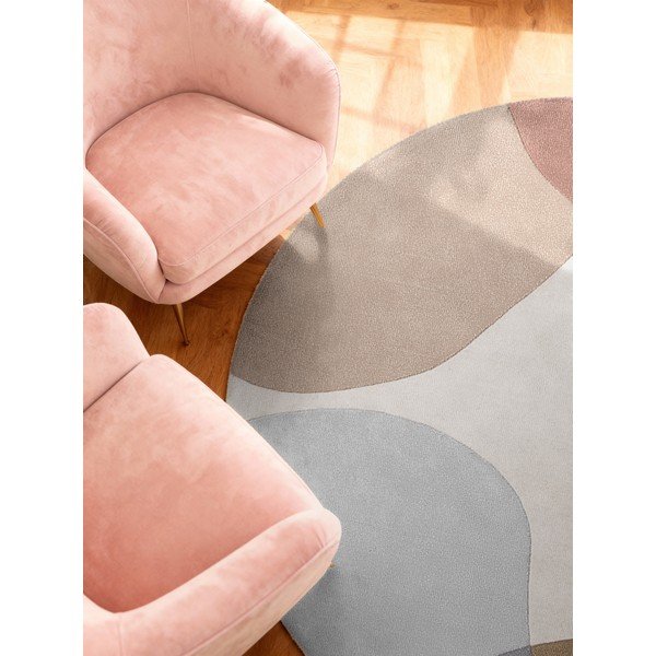 Beež käsitsi kootud villane ümmargune vaip ø 200 cm Hackney Clarissa - Ted Baker-image-4