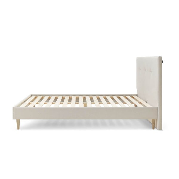 Beeži värvi kaheinimesevoodi koos ruudustikuga 160x200 cm Tory - Bobochic Paris-image-2