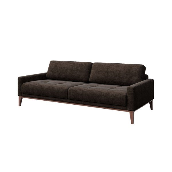 Tmavě hnědá pohovka MESONICA Musso Tufted, 210 cm-image-1