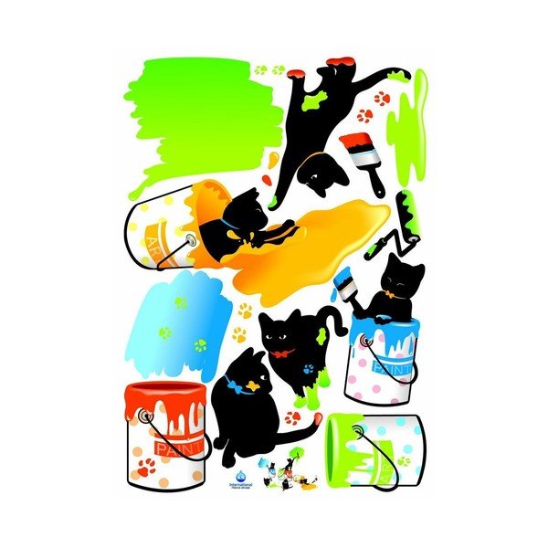 Samolepka Ambiance Cats and Paints-image-2