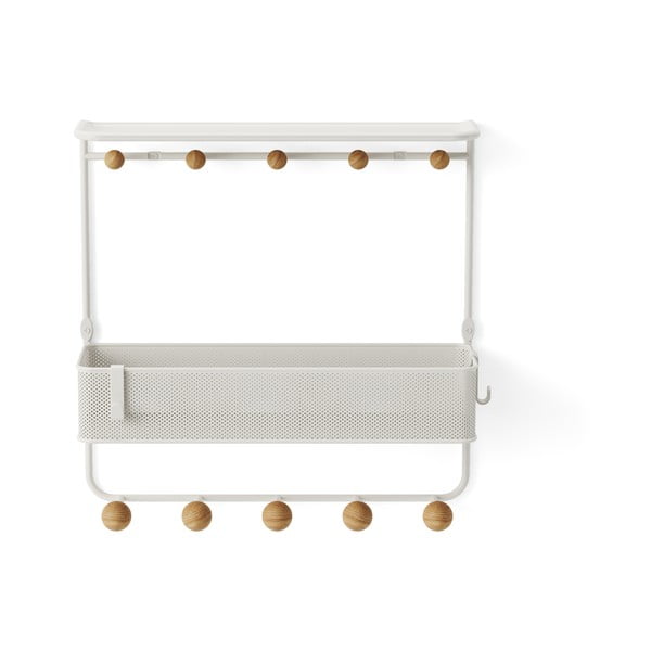 Valge naturaalne metallist seinakinnitus riiuliga Estique - Umbra-image-4