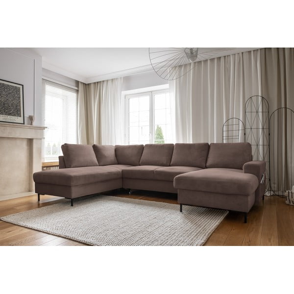 Pruun velvetist diivanvoodi (vasakus nurgas) Lofty Lilly - Miuform-image-3