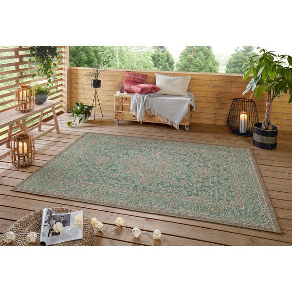 Roheline ja beež õuevaip , 160 x 230 cm Anjara - NORTHRUGS-image-1