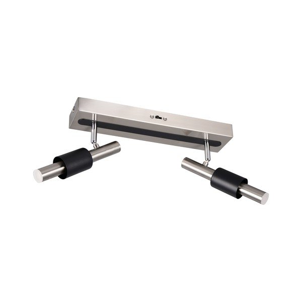 Must/hõbedane LED-kohtvalgusti 20,5x42 cm Ikaris - Trio Select