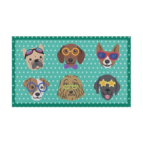 Uksematt 40x70 cm Dogs on Polka Dots - Artsy Doormats