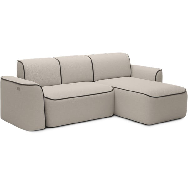 Beež bouclé-kangast nurgadiivan (parem nurk/lamamisosaga) Ume – ELTAP-image-2