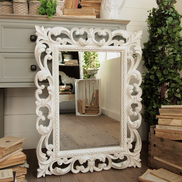 Zrcadlo Ravenna White Antique, 65 x 85 cm