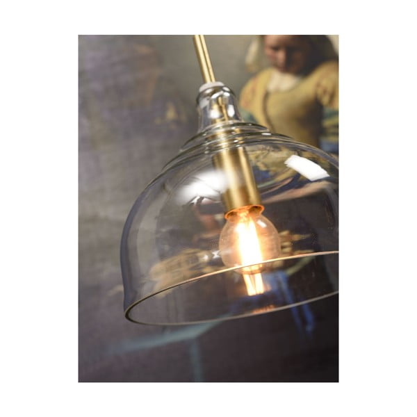 Kuldset värvi rippvalgusti klaasist lambivarjundiga ø 20 cm Brussels - it's about RoMi-image-1