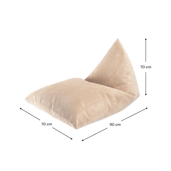 Helepruun velvetist laste kott-tool Big Lounger - Wigiwama-image-4