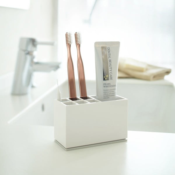 Valge plastmass hambaharja alus – YAMAZAKI-image-1