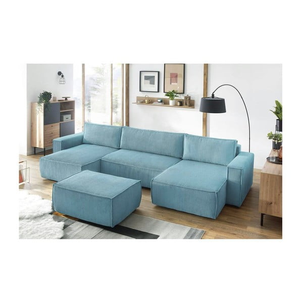 Helesinine velvetist tumba Nihad - Bobochic Paris-image-1