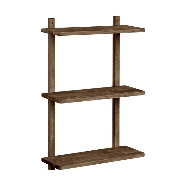 Tumepruun tammepuidust riiul 50 cm Townsville - House Nordic