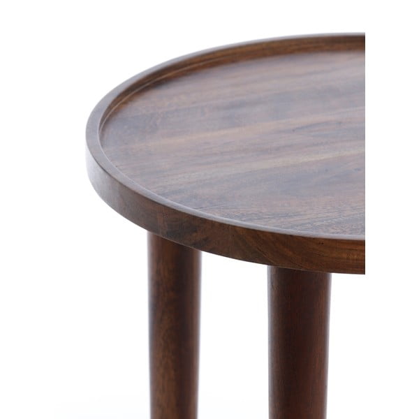 Ümmargune diivanilaud akaatsia täispuidust ø 45 cm Qiano - Light & Living-image-3