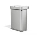Kontaktivaba terasest prügikast hõbedases värvitoonis 58 l Sensor - simplehuman