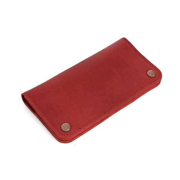 Červená kožená peněženka Woox Triviala Purpurea-image-1