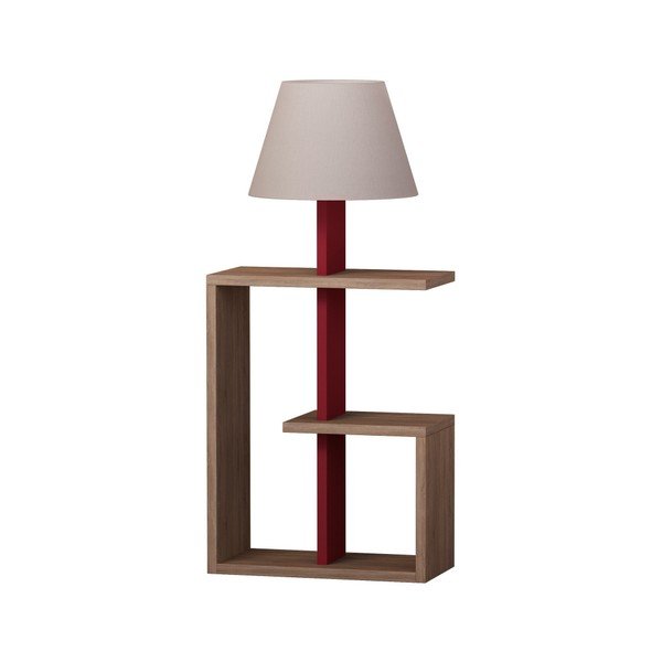 Tmavě červená volně stojící lampa Homitis Saly