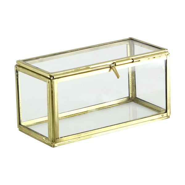 Set 2 skleněných boxů Small Brass-image-1